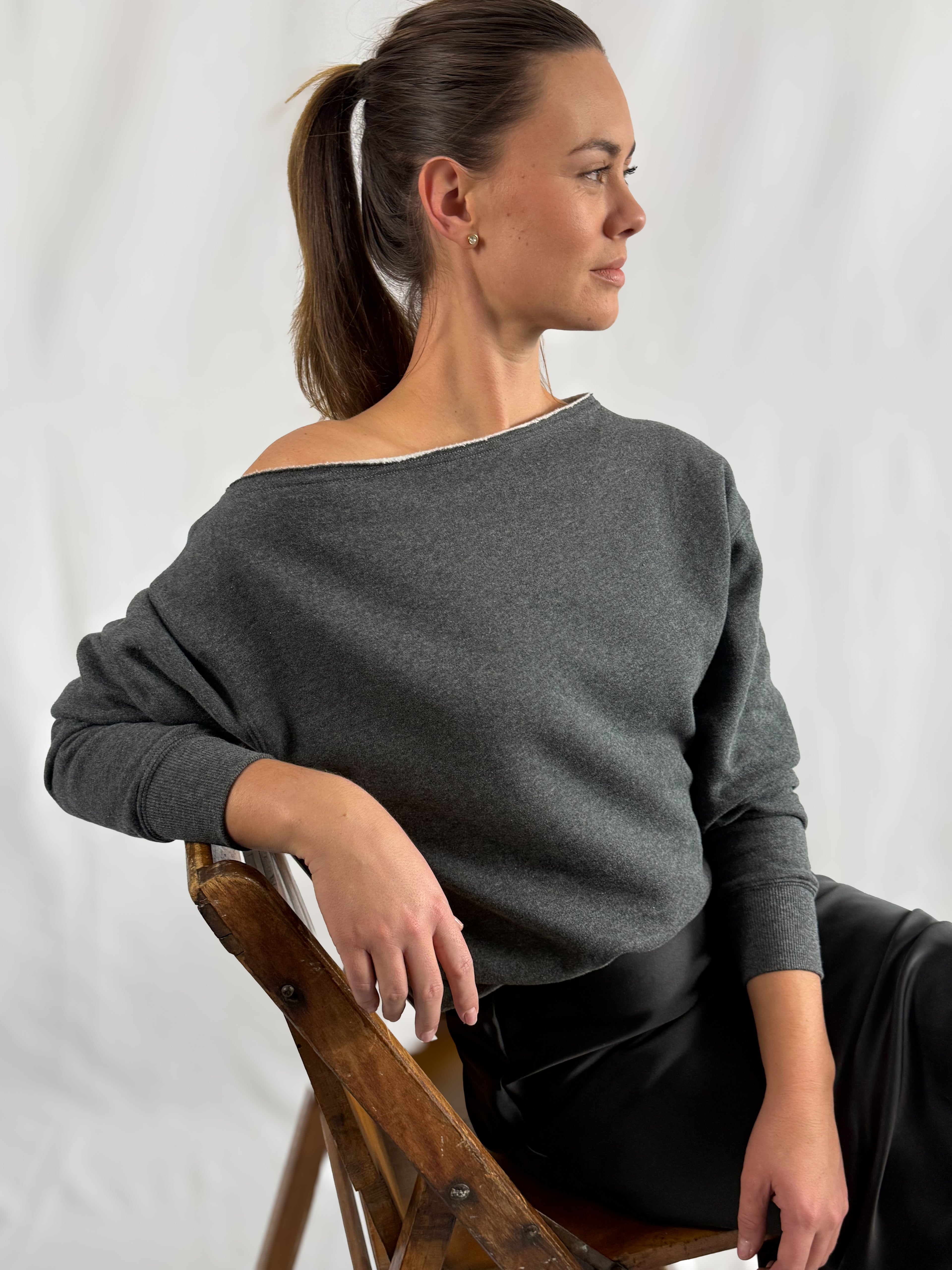 Off The Shoulder Sweatshirt